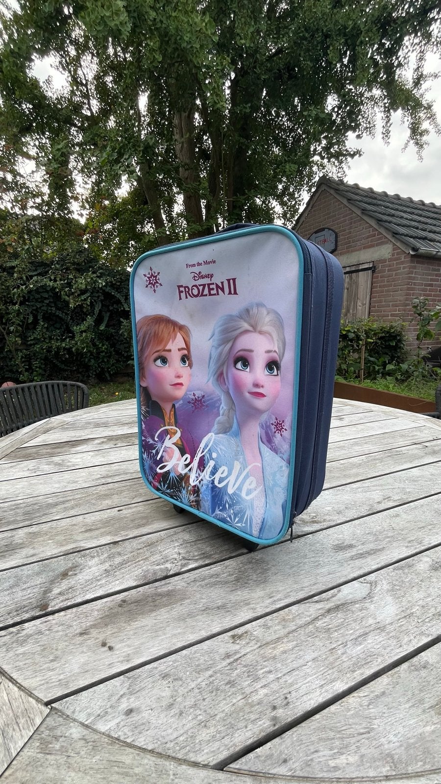 Kinder reiskoffer Frozen 2 - Anna & Elsa, 40 tot 60 cm, 30 cm of meer, Gebruikt, Blauw