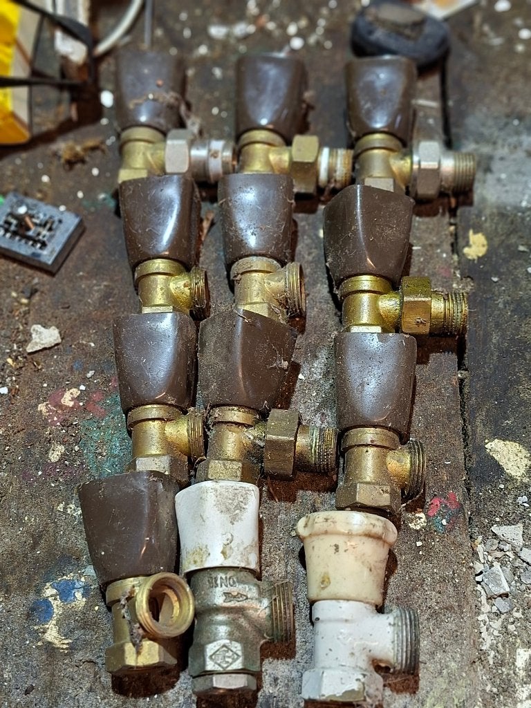 partijtje radiatorkranen, Ophalen of Verzenden, Minder dan 60 cm, Overige typen, Minder dan 30 cm