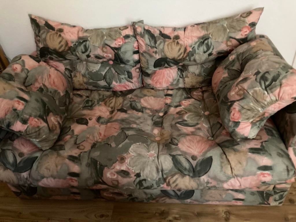 Bloemenprint slaapbank - Comfortabel en praktisch, Ophalen, Gebruikt, Tweepersoons, Overige maten
