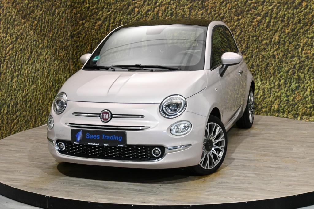 Fiat 500 1.2 Star Pink | PDC | Panorama | 16" (bj 2019), Auto's, Voorwielaandrijving, Gebruikt, 4 stoelen, Leder en Stof