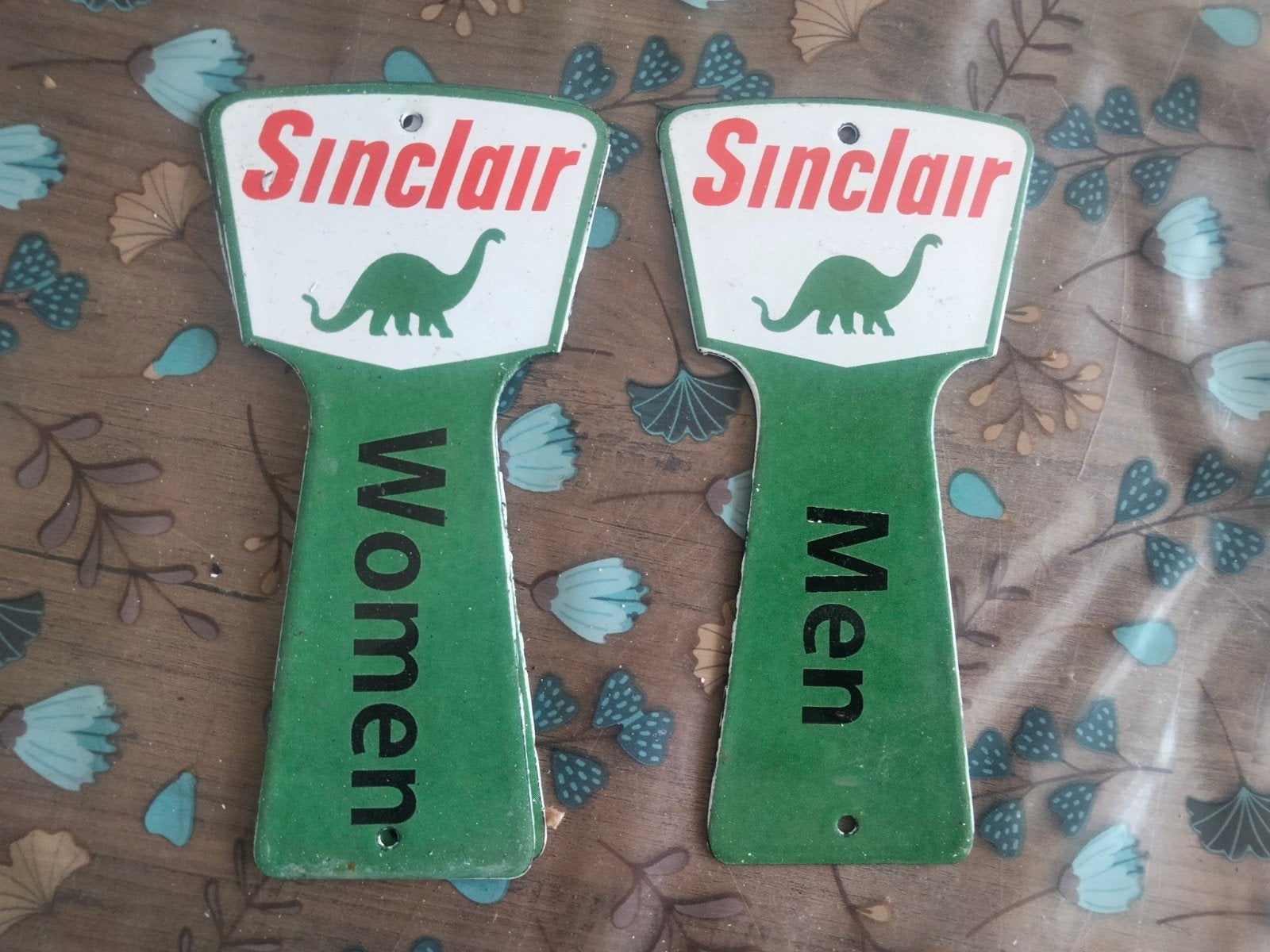 Emaille reclamebord Sinclair wc / badkamer bordjes, Verzamelen, Merken en Reclamevoorwerpen, Ophalen of Verzenden, Gebruikt