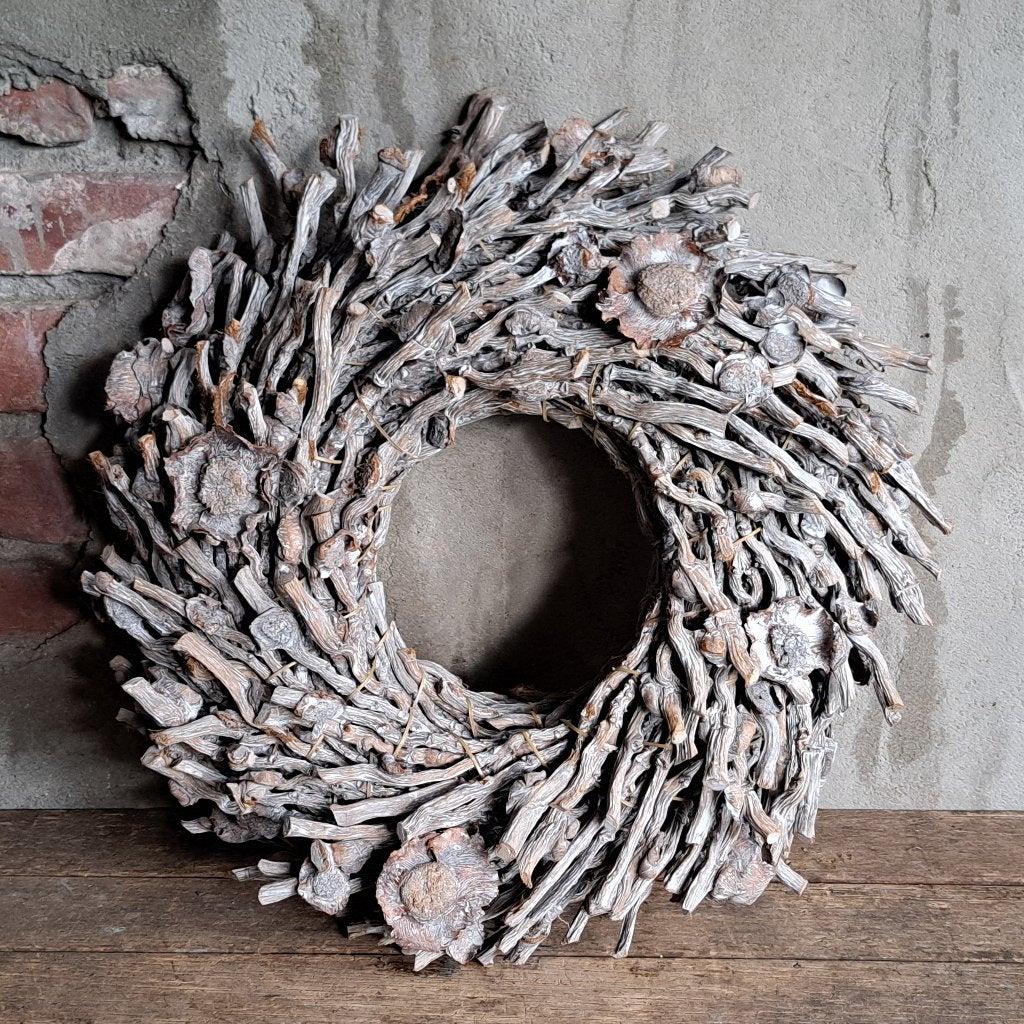 Landelijke Botay krans grey takkenkrans ø 40cm *Etage3*, ., Ophalen of Verzenden, Zo goed als nieuw, .