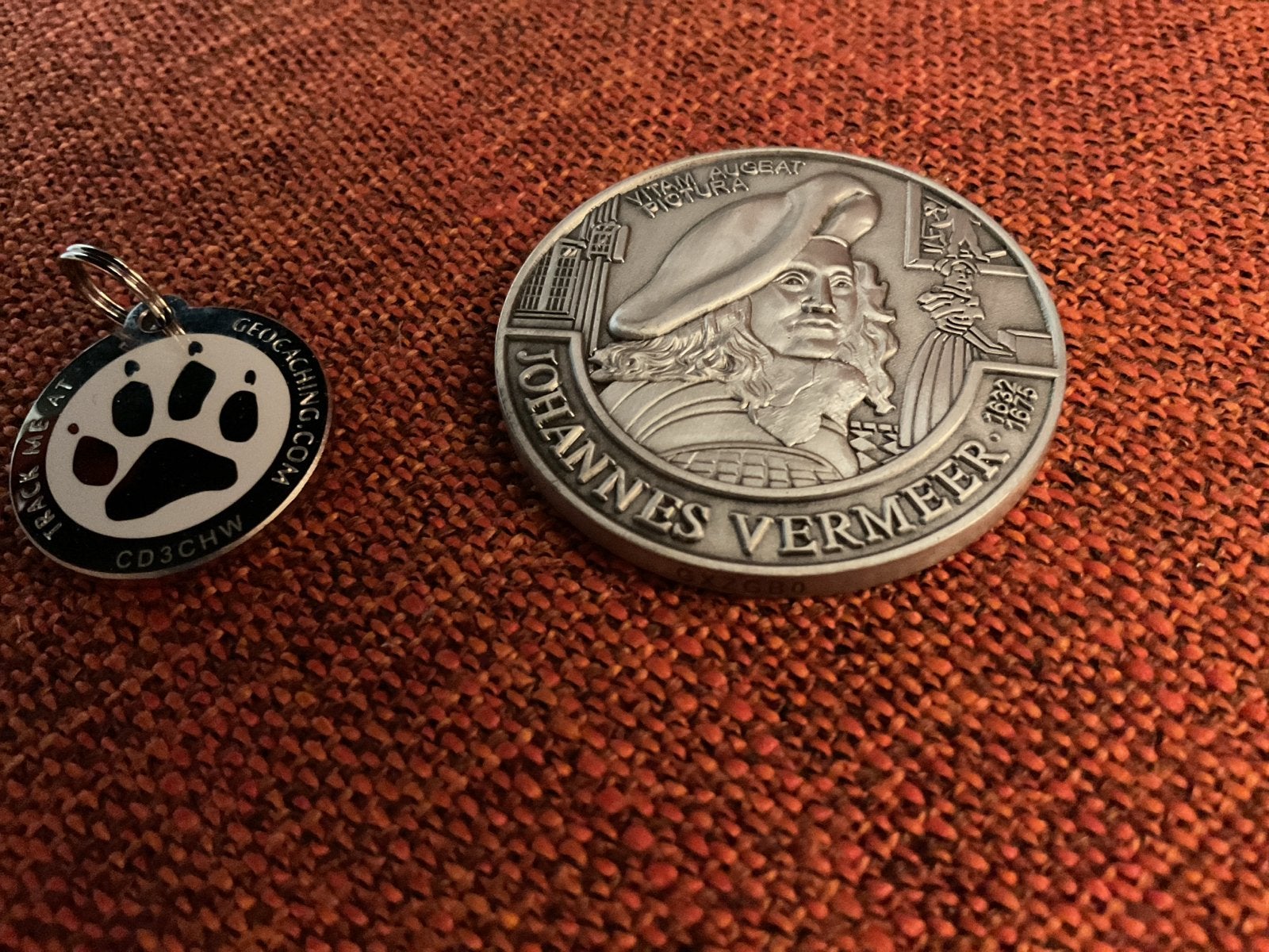 Geocaching coin Johannes Vermeer / De Nederlandse Mona Lisa, Ophalen of Verzenden, Overige materialen, Nederland