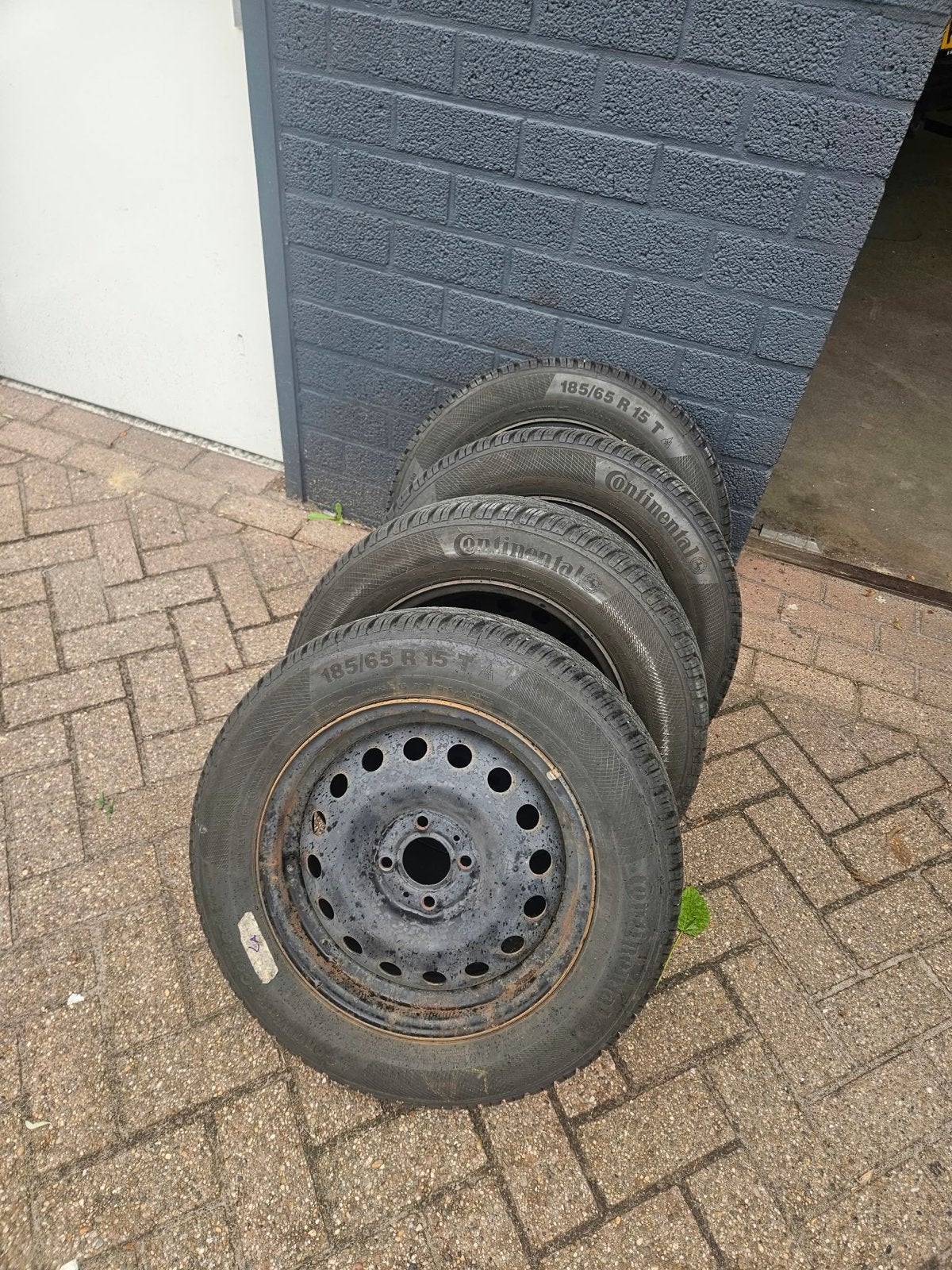 Nissan note winterbanden set  185/65 R15, Ophalen, Gebruikt, 15 inch, Banden en Velgen