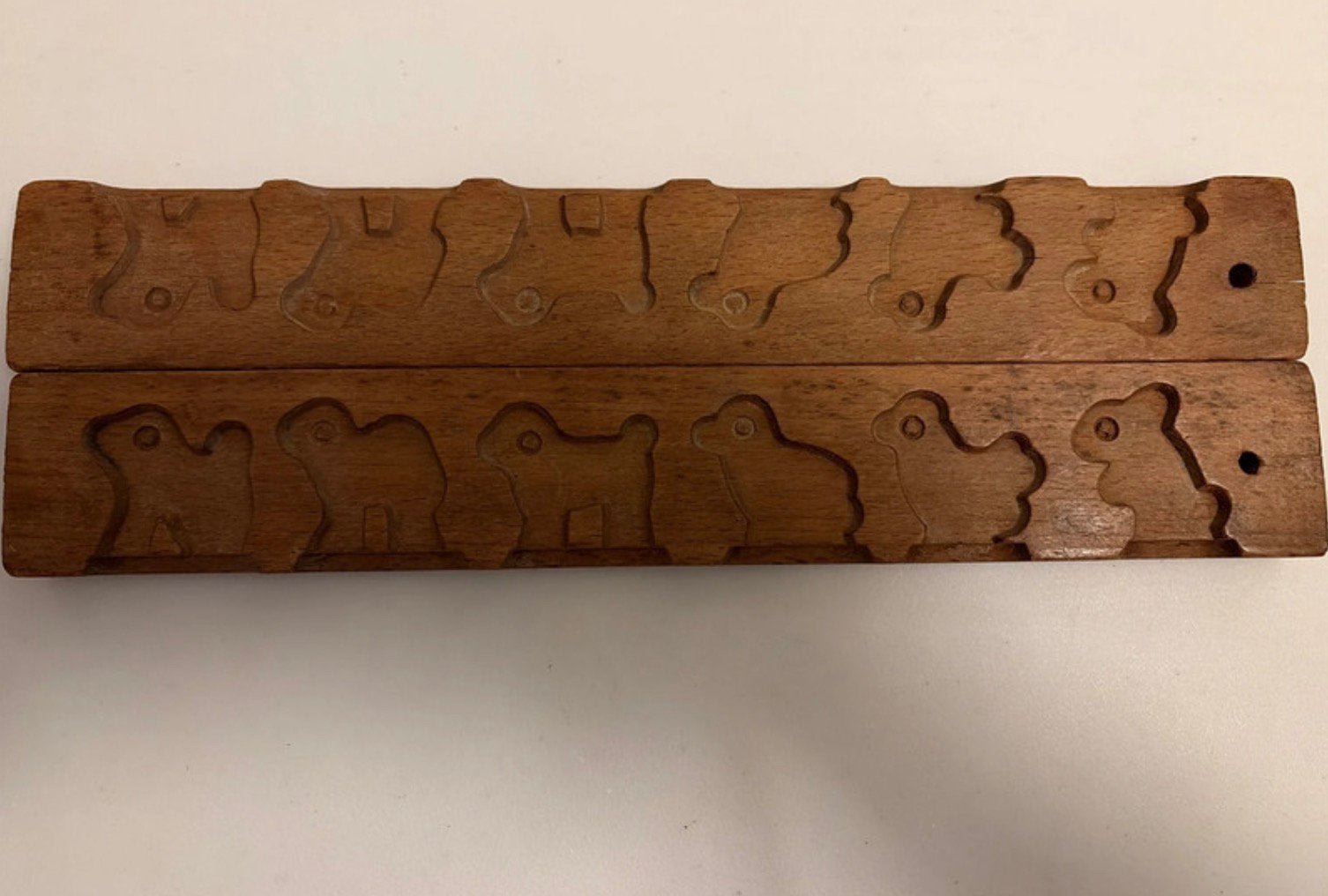 Antieke houten suikerwerkplank – 30x4 cm – Octrooi, Verzenden