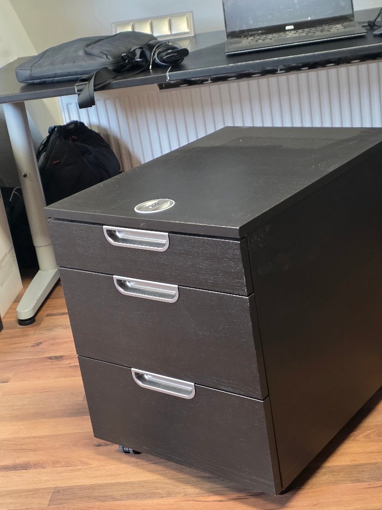 IKEA Galant bureau en ladenkastje, Ophalen, 120 cm, Hout, Zo goed als nieuw