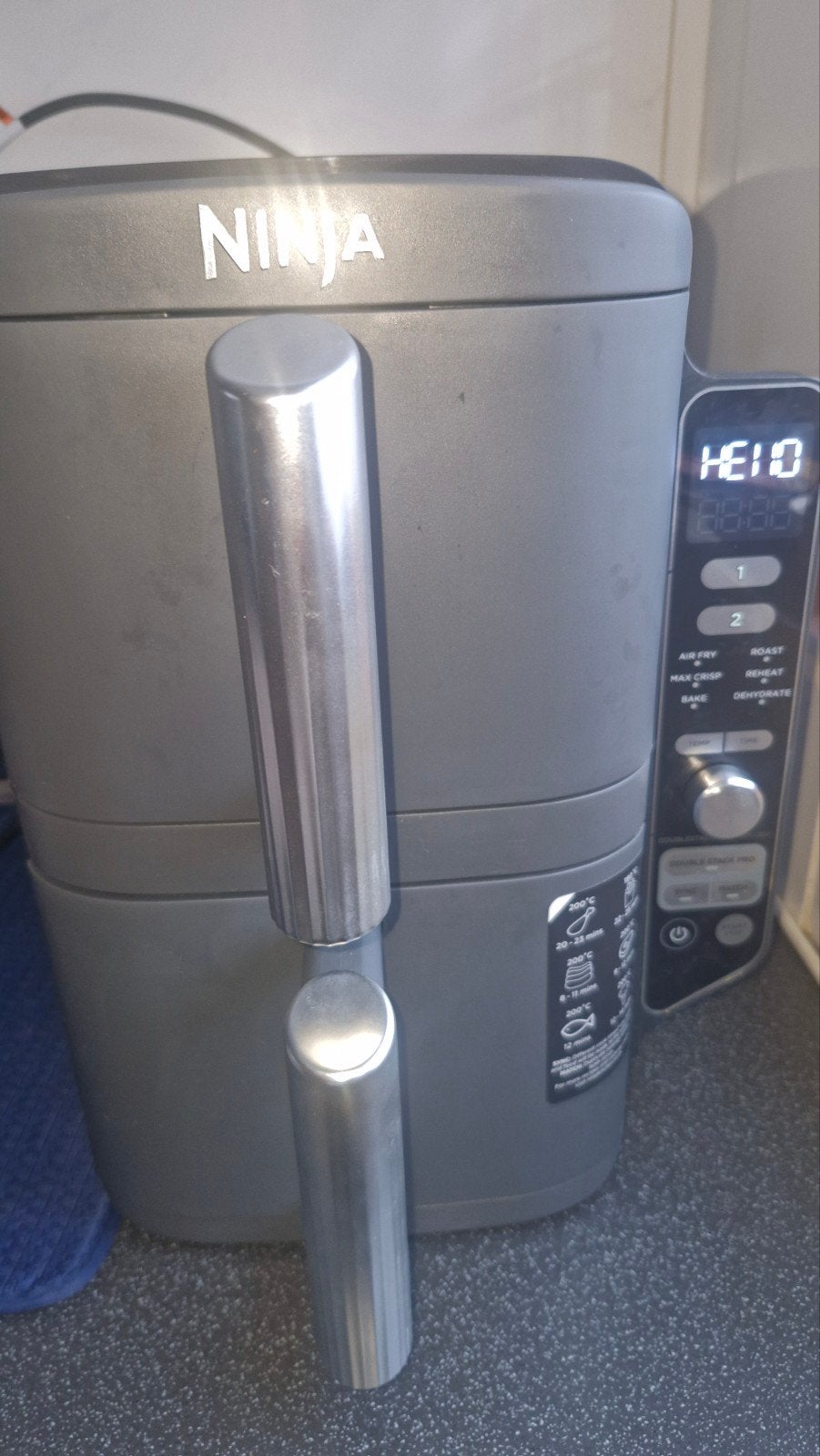 Ninja Double Stack Airfryer XXL 9.5L, Ophalen, Zo goed als nieuw, Airfryer XXL, 1500 gram of meer