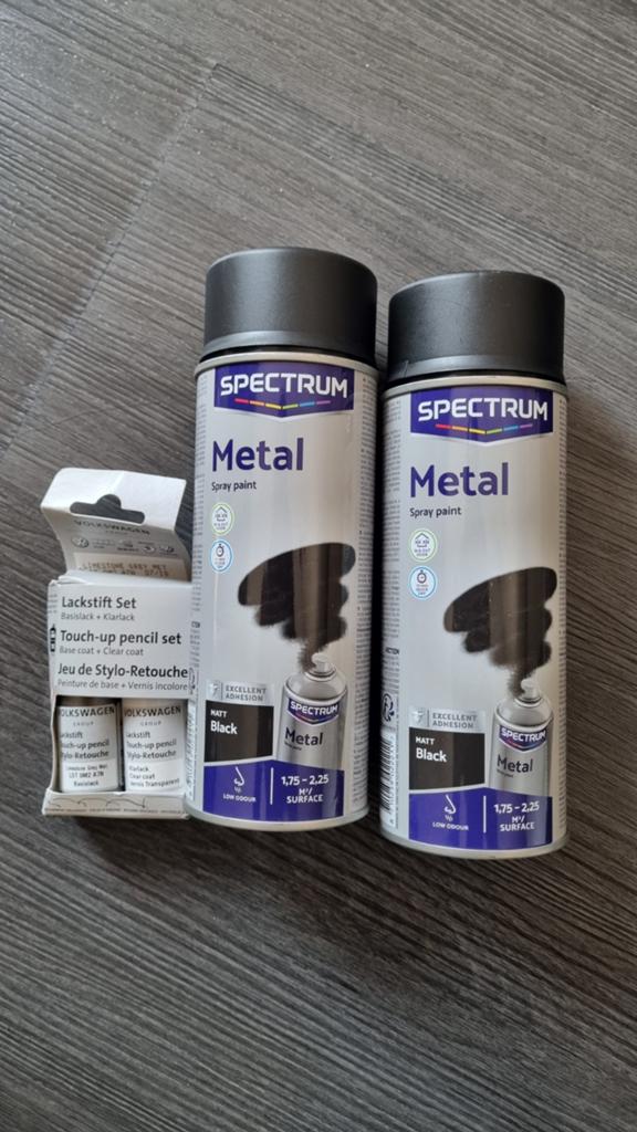 Volkswagen Lakstift Set & Spectrum Spuitverf Zwart, Auto diversen, Ophalen