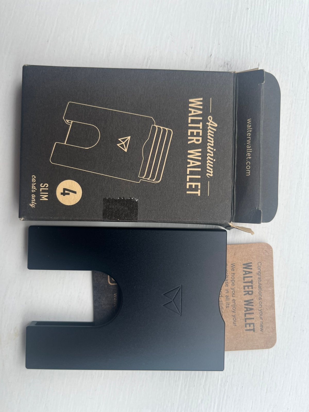 Slim Wallet Aluminium – Walter Wallet – RFID, Ophalen, Nieuw, Zwart, Overige merken