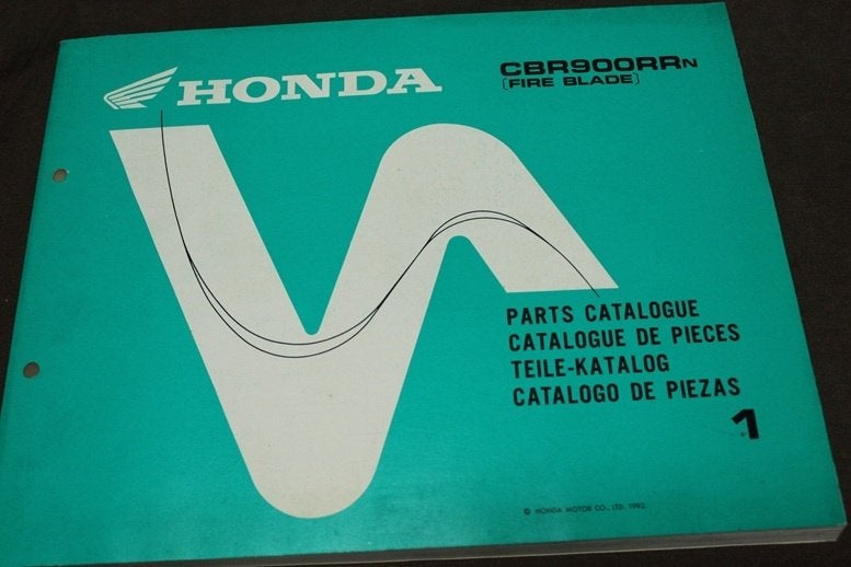 Honda CBR900 RR Fireblade 1992 motorcycle parts catalogue, Ophalen of Verzenden, Honda