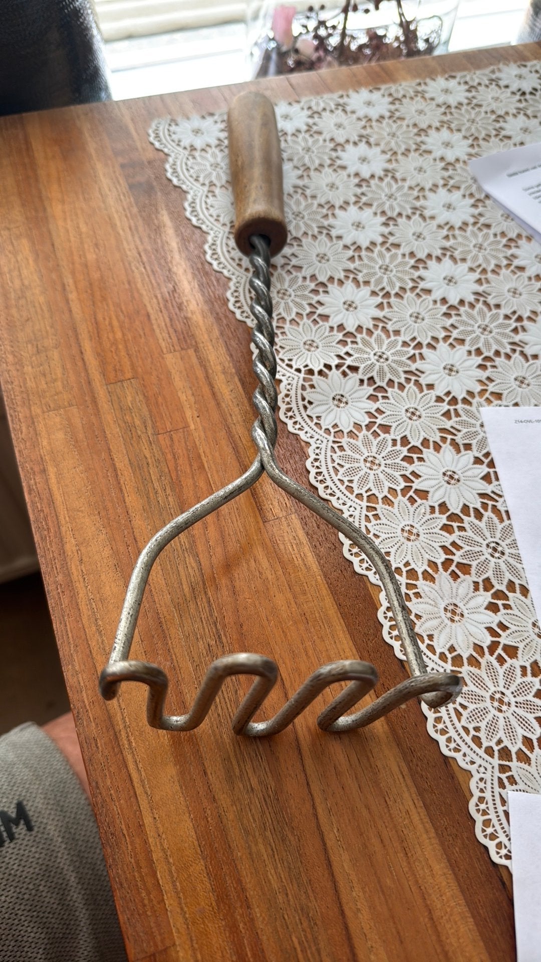 Antieke eten stamppot stamper, Ophalen of Verzenden