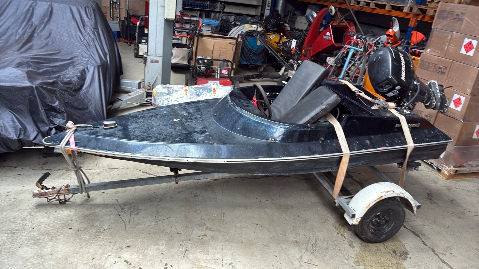 Spitfire bootje met 15 pk 4 takt motor met trailer, Watersport en Boten, Ophalen, Gebruikt, Minder dan 6 meter, Overige typen