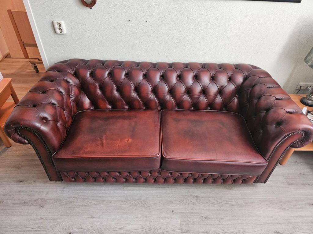 Chesterfield bank, Ophalen, Minder dan 75 cm, 150 tot 200 cm, Tweepersoons