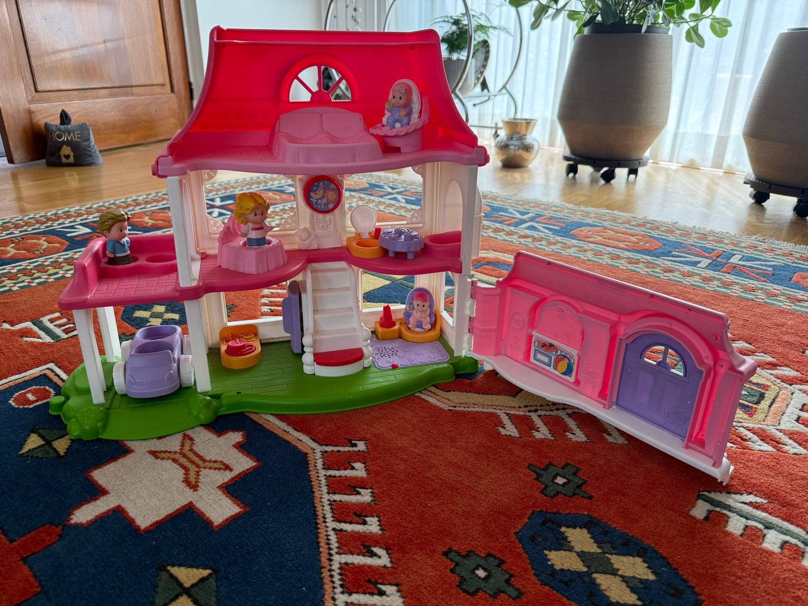 Fisher-Price Little People Poppenhuis met accessoires, Ophalen of Verzenden, Gebruikt, Poppenhuis