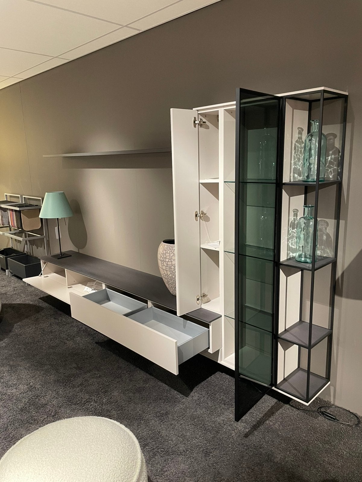 Interstar 218-30 wandmeubel van € 8330,- voor €6285,-, Ophalen, Minder dan 100 cm, 25 tot 50 cm, Glas