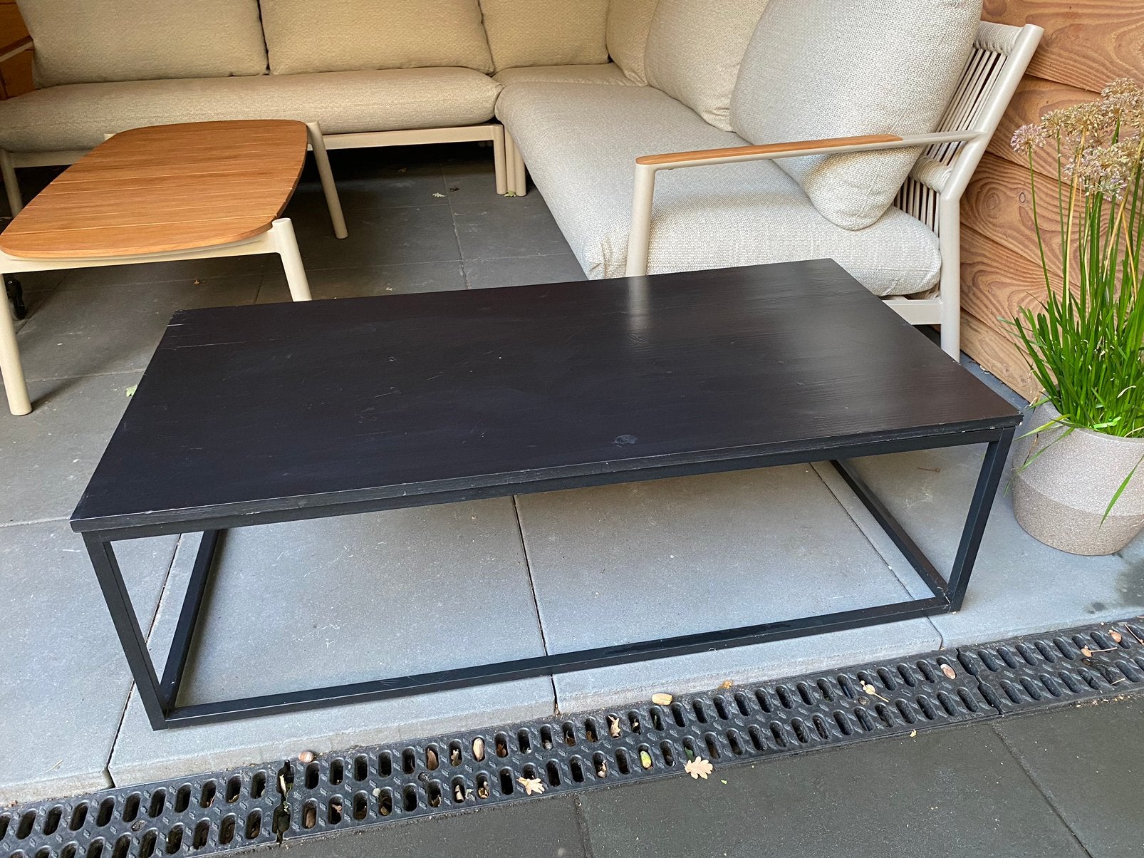 Zwarte salontafel, Ophalen, 100 tot 150 cm, 50 tot 100 cm, Zo goed als nieuw