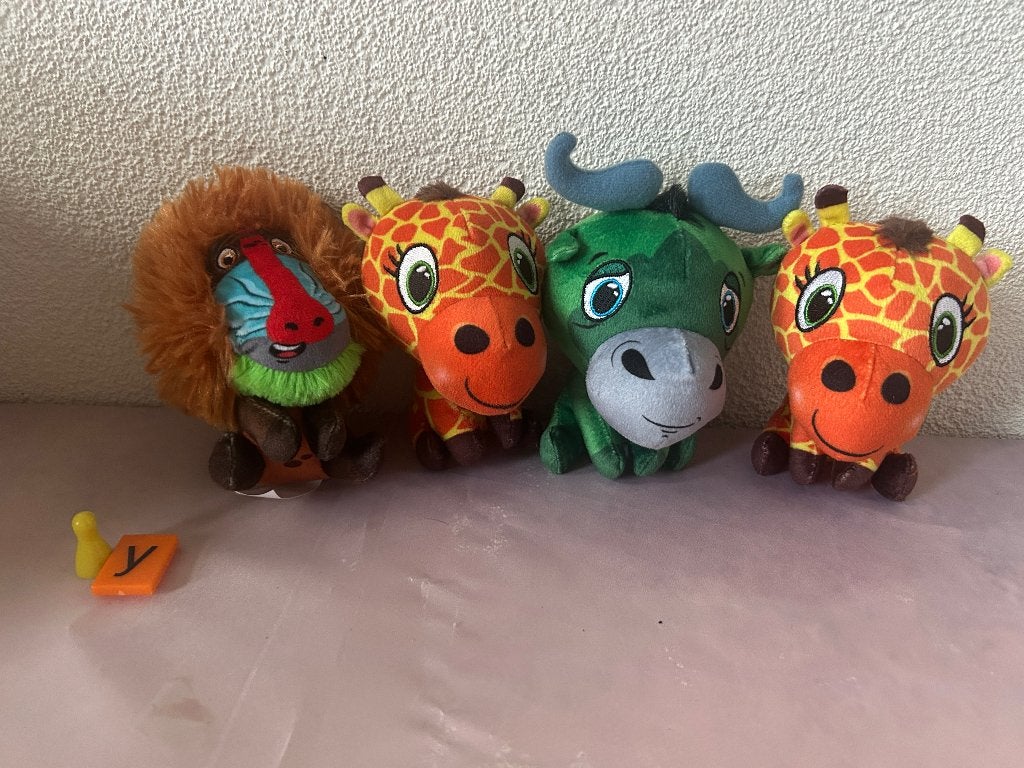 Set van 4 Lidl Safari Minis knuffels, Ophalen of Verzenden, Lidl, Info@craze.nl, Slingerweg 7B, 4814 AZ Breda, Nederland