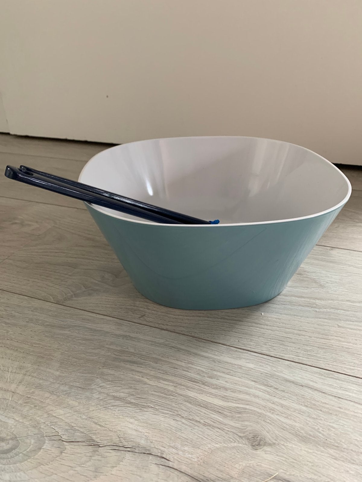 Mepal slabak Nordic Green met salade couvert, Ophalen of Verzenden, Zo goed als nieuw