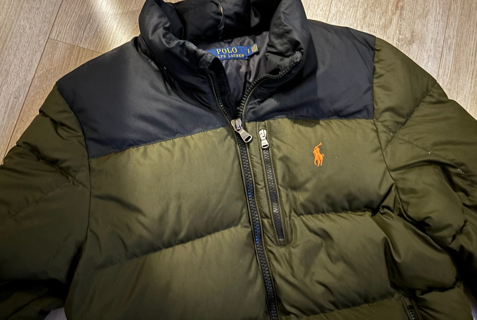 Polo Ralph Lauren Jas - Groen/Zwart Pufferjack, Kleding | Heren, Ophalen of Verzenden, Zo goed als nieuw, Maat 48/50 (M), Groen