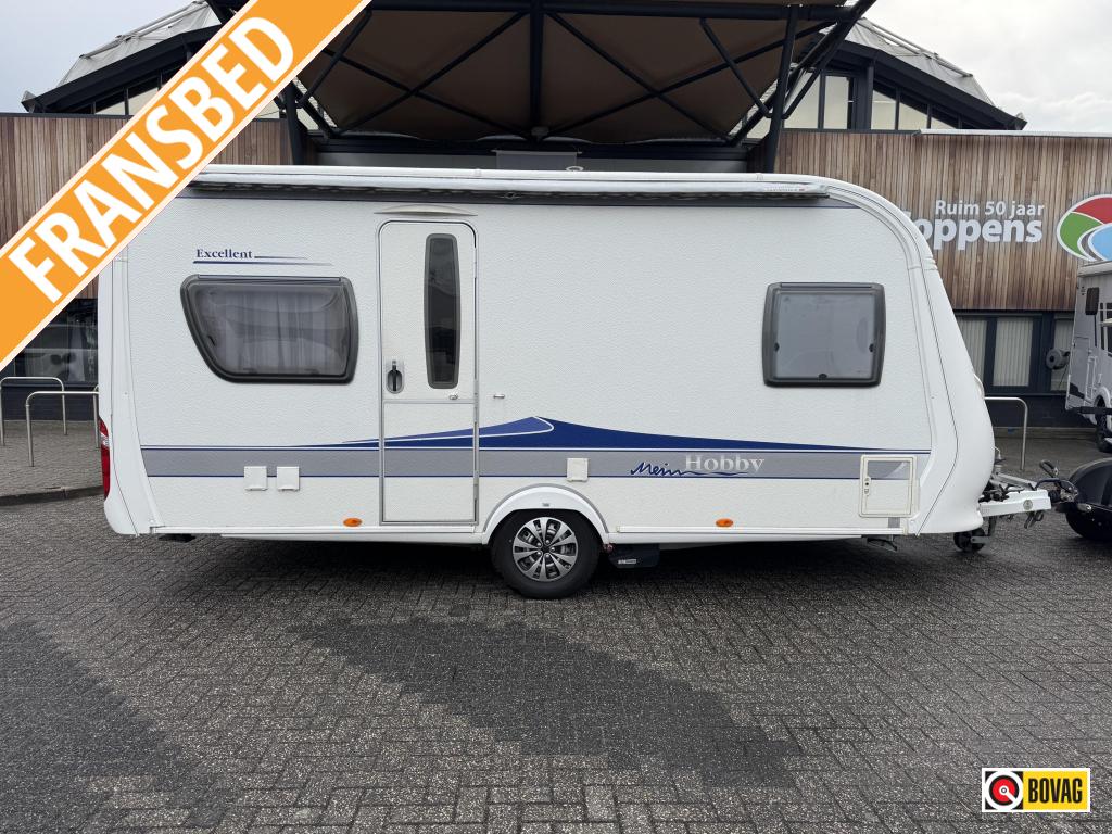 Hobby Excellent 460 UFE 2009 MOVER + ETUI LUIFEL!, Caravans en Kamperen, Caravans, Standaardzit, Bedrijf, 4 tot 5 meter, Tot en met 4