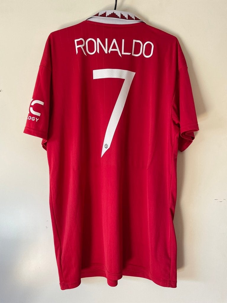 Ronaldo #7 Manchester United Adidas Voetbalshirt Maat L, Maat 52/54 (L), Verzenden, Zo goed als nieuw, Adidas