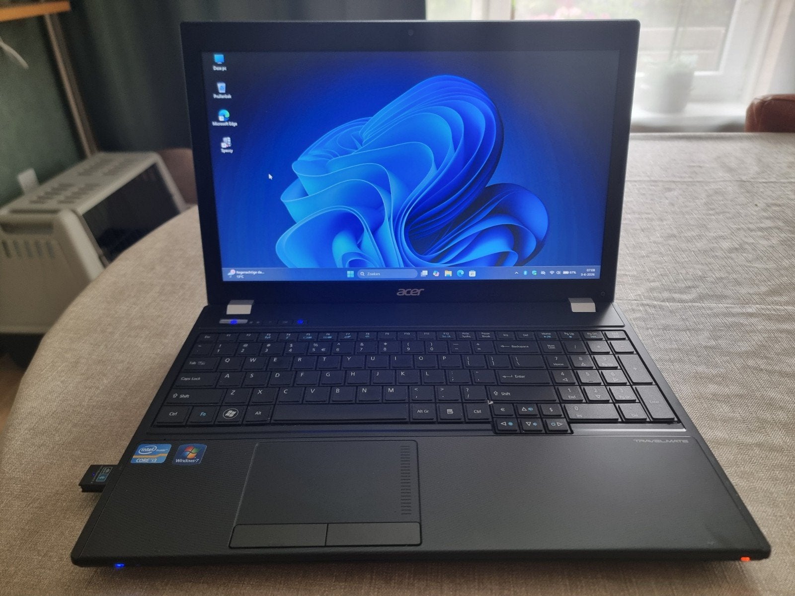 Acer Travelmate 5760-i3 2310M 2.10Ghz-8GB-SSD 240GB-Win 11, Gebruikt, 2 tot 3 Ghz, 15 inch, Ophalen of Verzenden