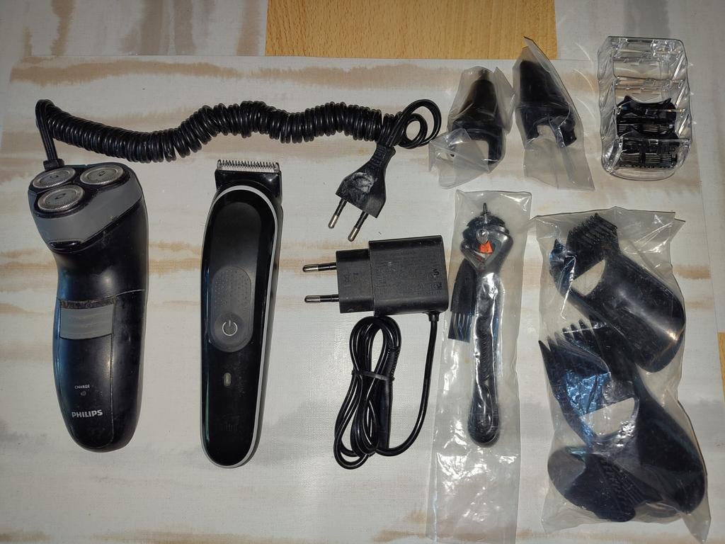 Complete Verzorgingsset: Philips Scheerapparaat + Braun 8-in, Ophalen of Verzenden, Nieuw, Gehele gezicht