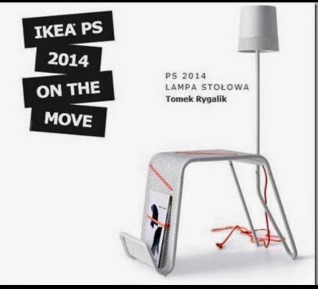 2  x IKEA design lampjes inclusief tafeltje en lectuurbak., Ophalen