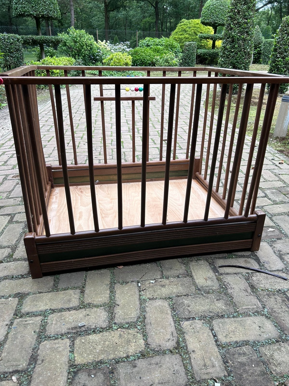 Vintage eiken houten box 100x80cm, Ophalen, Gebruikt, Rechthoekig