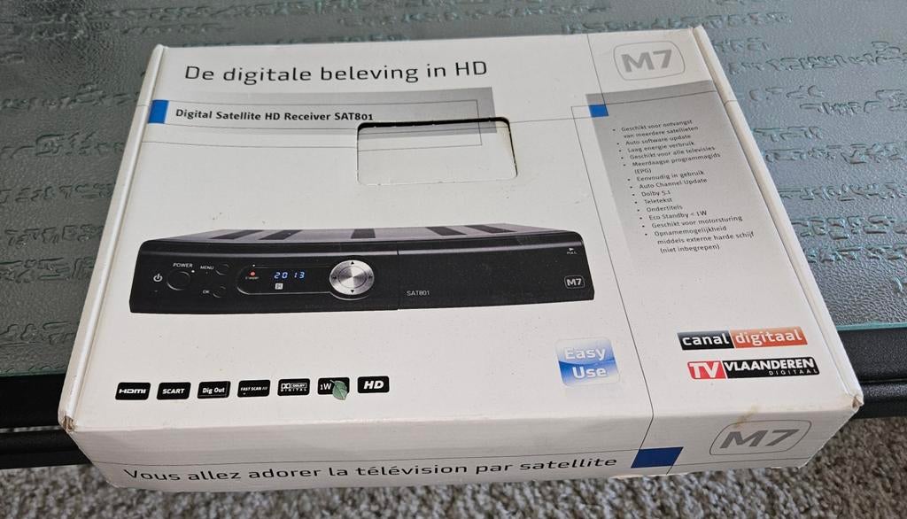 M7 SAT801 Digitale Satelliet HD Ontvanger Canal Digitaal, Audio, Tv en Foto, Decoders en Harddiskrecorders, Gebruikt, Decoder