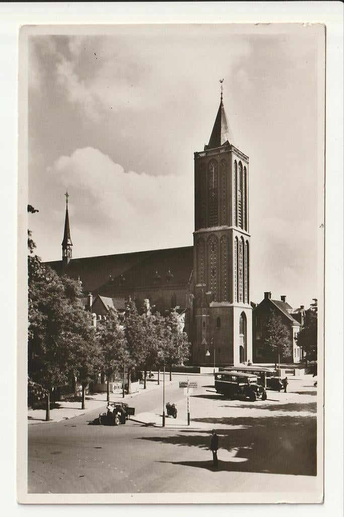 BUSSUM SINT VITUSKERK BUSSTATION NEUSBUSSEN AUTOPECH MOTOR, Ophalen of Verzenden, 1920 tot 1940, Ongelopen, Utrecht