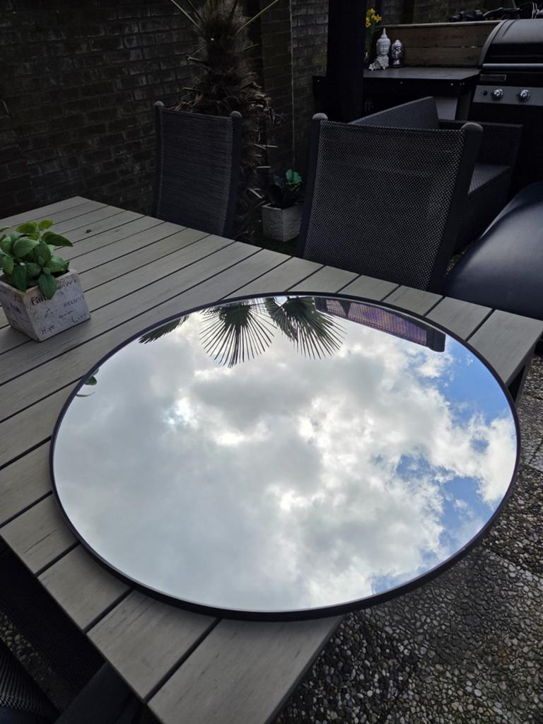 Lindbyn spiegel 80xm diameter IKEA, Huis en Inrichting, Woonaccessoires | Spiegels, Ophalen, Rond, Zo goed als nieuw, 75 tot 100 cm