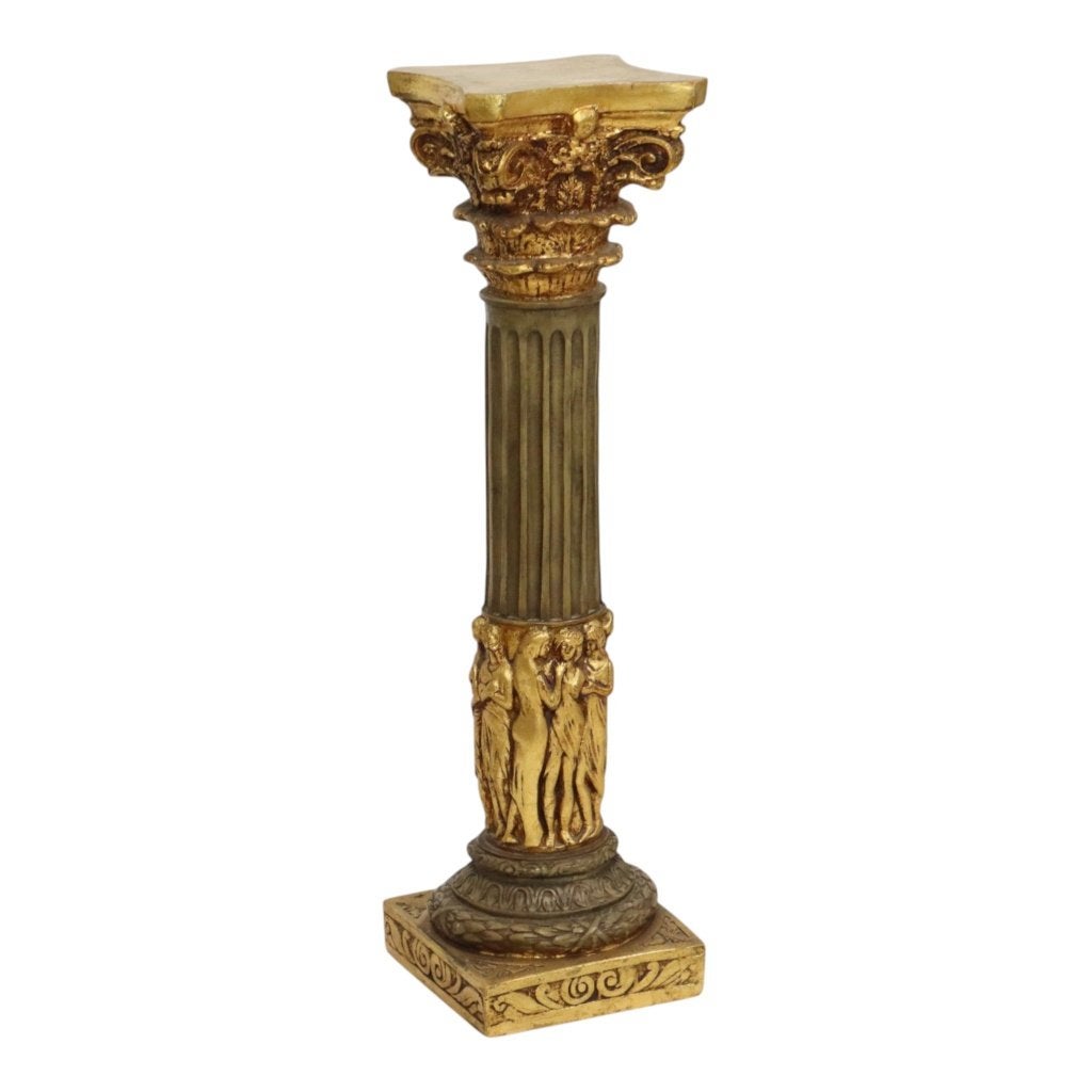 Klassieke Gouden Zuil Pilaar Hars Barok Stijl 20ste Eeuw, Huis en Inrichting, Woonaccessoires | Zuilen en Pilaren, Ophalen, Gebruikt
