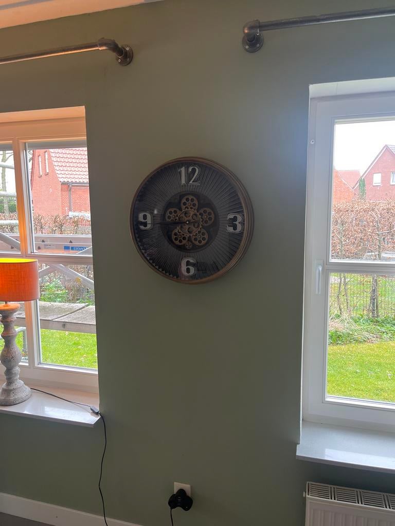 Industriële Klok met Zichtbaar Raderwerk - Ø 53cm, Ophalen