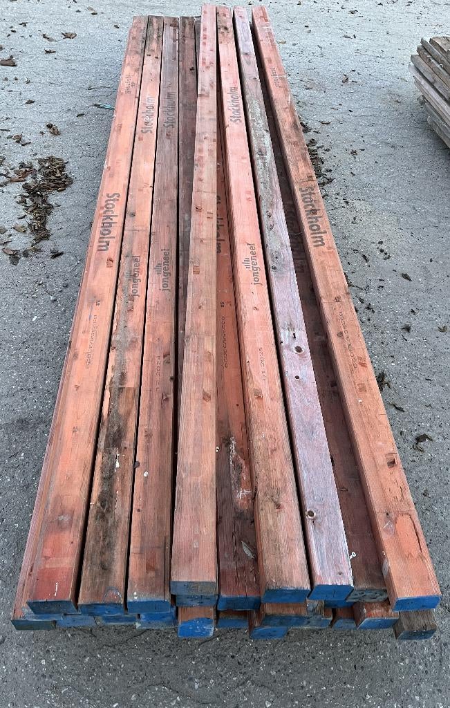 30 stuks metselprofiel  L2,95 7,5/6 en planken  54 m¹, Doe-het-zelf en Verbouw, Hout en Planken, Ophalen, Gebruikt, Minder dan 25 mm