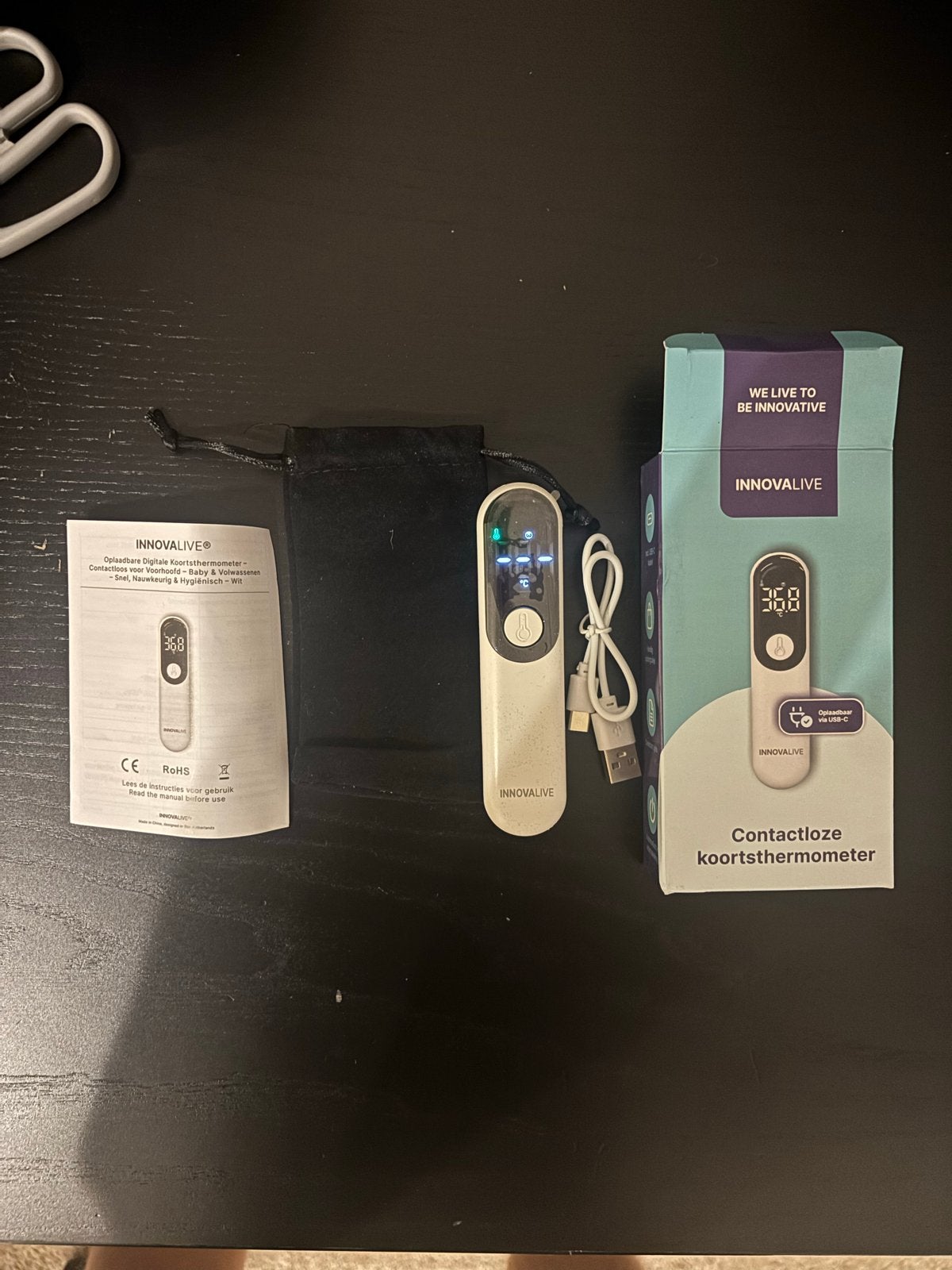 InnovaLive Contactloze Koortsthermometer - Nieuw, Ophalen of Verzenden, Nieuw, Overige typen