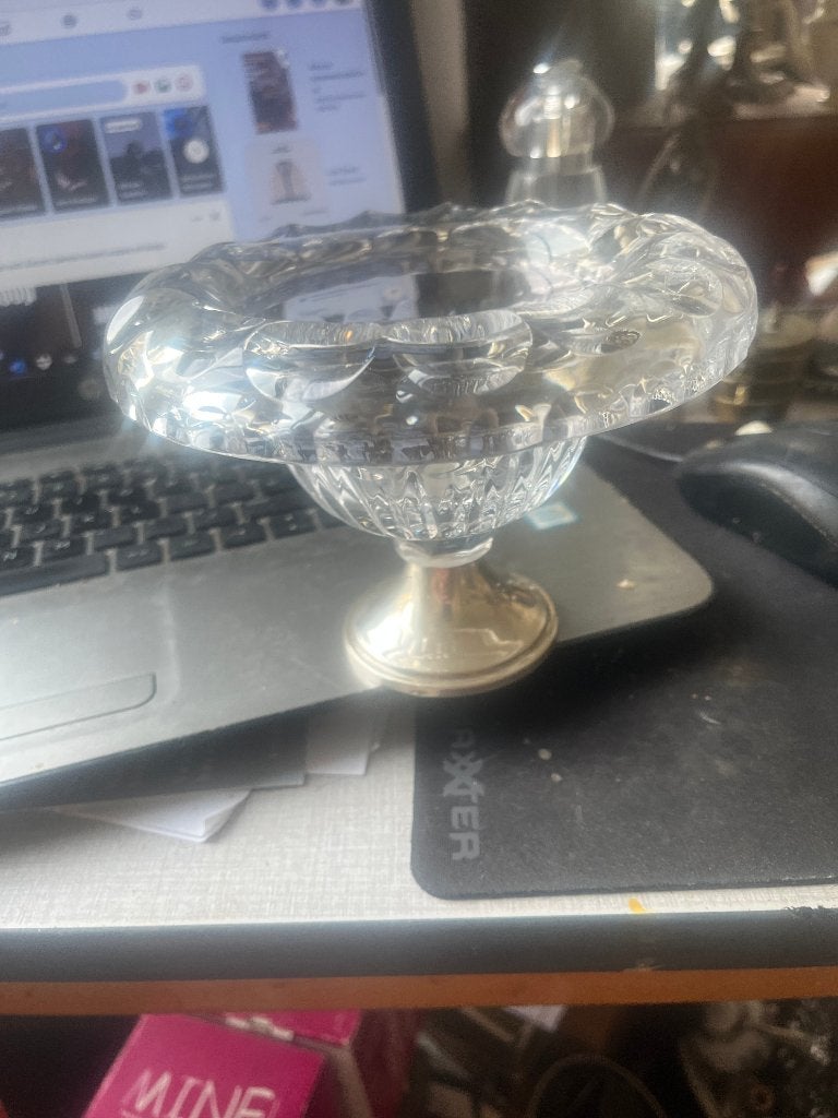 ZILVEREN BONBON SCHAAL KRISTAL, Antiek en Kunst, Ophalen of Verzenden