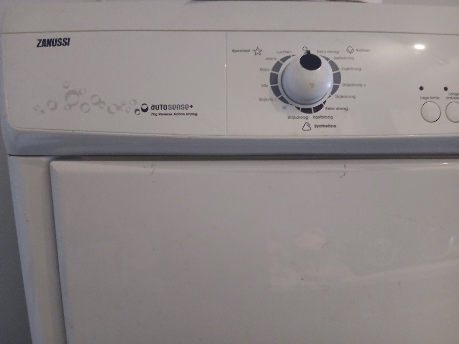 Zanussi voorlader condensdroger 7 kg - Autosense+, Witgoed en Apparatuur, Wasdrogers, 6 tot 8 kg, Gebruikt, Bovenlader, Ophalen of Verzenden