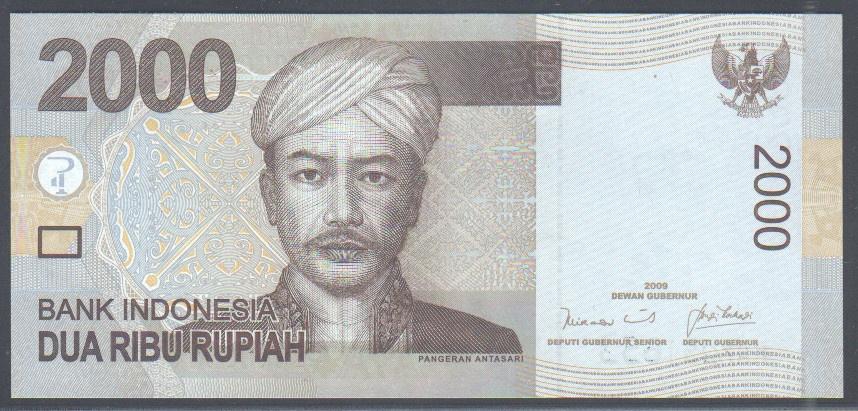 Indonesia 2000 Rupiah 2009, Verzenden, Zuidoost-Azië, Los biljet