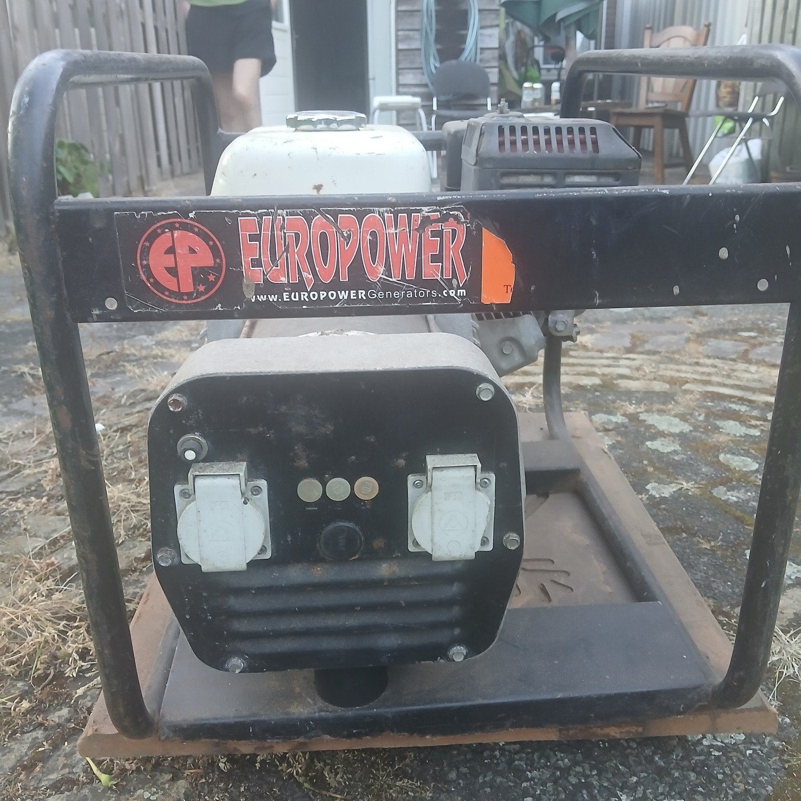 Europower Generator met Honda GX200 Motor, Ophalen, Gebruikt, Minder dan 5 kVA, Benzine