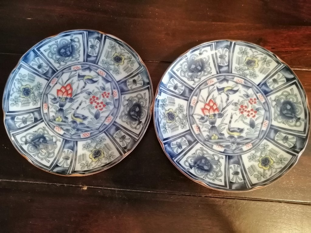 Japanse porseleinen wandborden, 19,5cm,2st., Ophalen of Verzenden