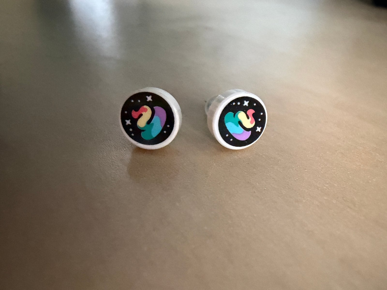 Oorbellen lego regenboog poepie, Ophalen of Verzenden, Nieuw, Overige kleuren, Overige materialen