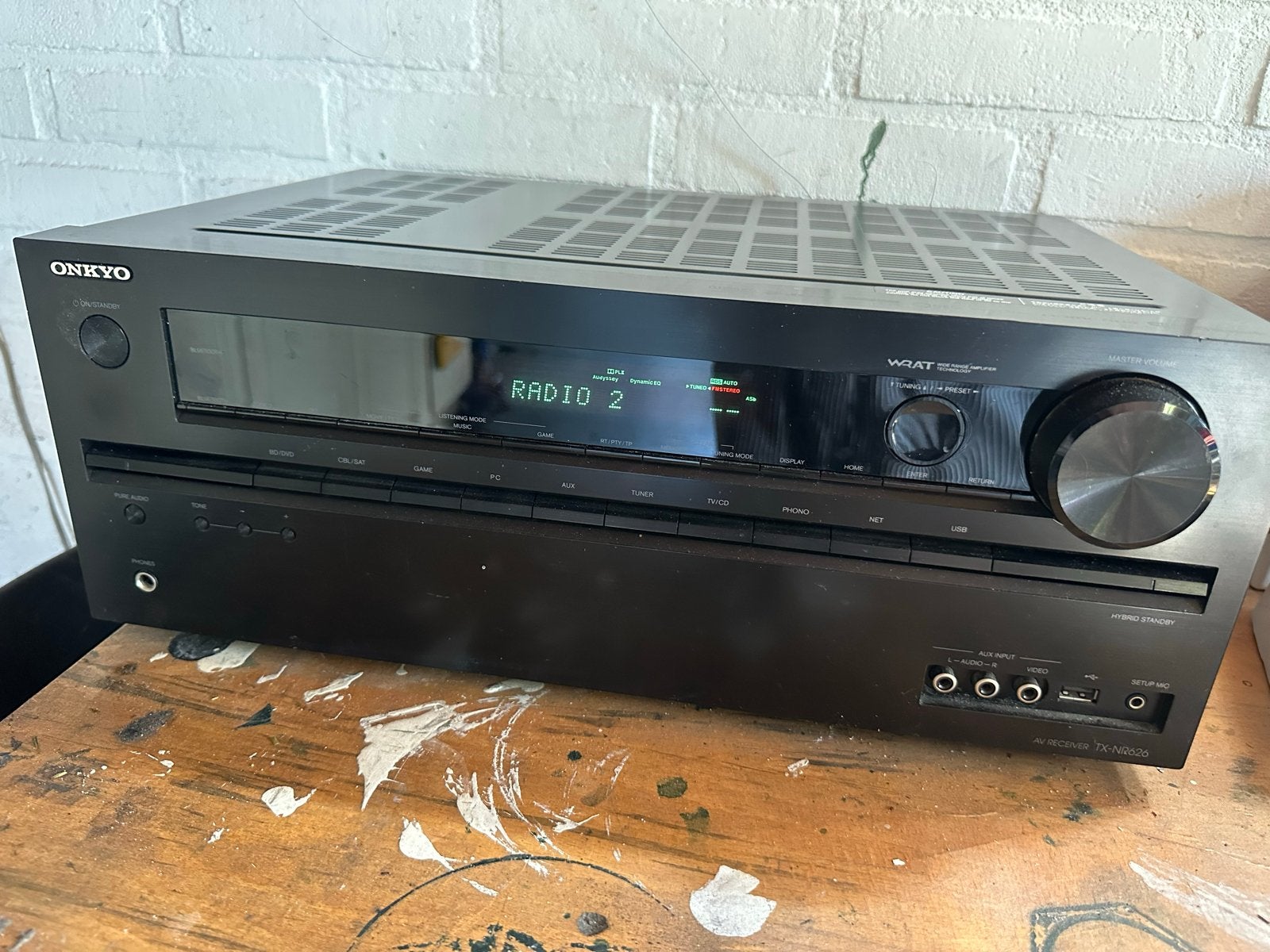 Onkyo TX-NR626 AV Receiver met afstandsbediening, Ophalen, Gebruikt, 120 watt of meer, Onkyo