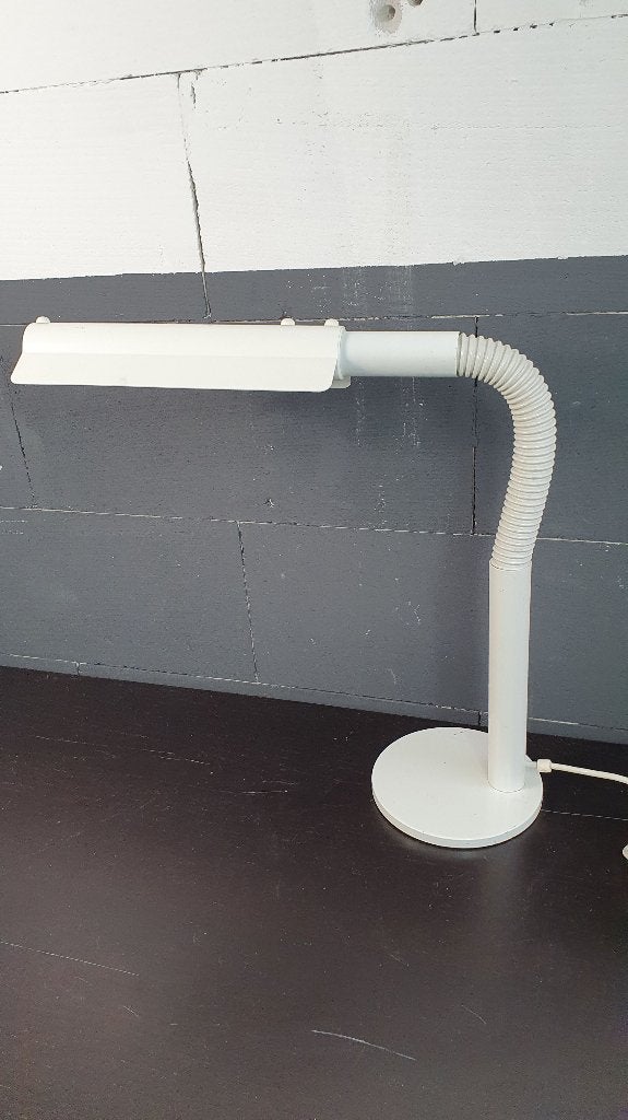 Hala Zeist, witte tafellamp, buigbare arm. Bureaulamp. S36, Tweedehands verkoop, Tweedehands verkoop, Gebruikt, Ophalen of Verzenden