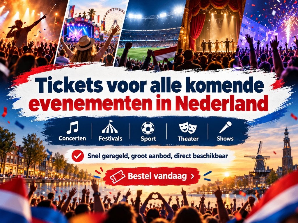 Tickets voor concerten, festivals, sport & events, Drie personen of meer, December