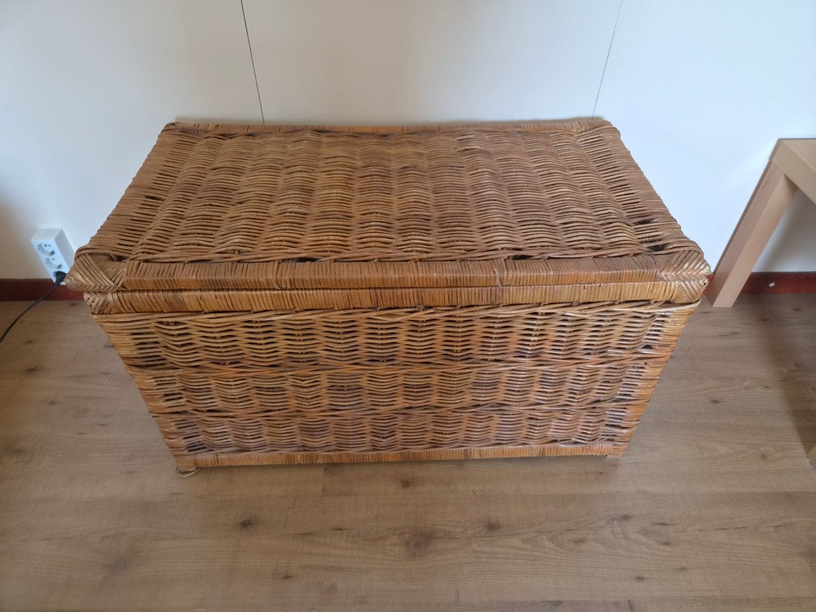 Rieten mand L91xB50xH52, Huis en Inrichting, Woonaccessoires | Schalen en Manden, Ophalen