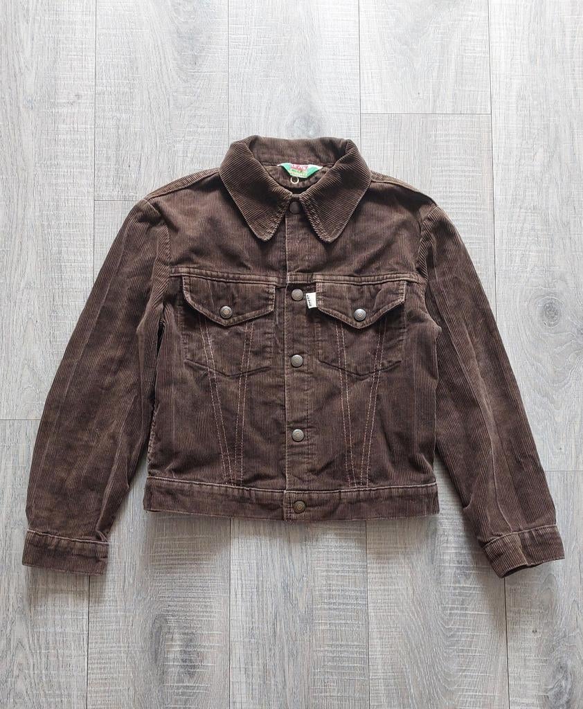 Vintage 70s Levis Juniors big E corduroy jacket, Gebruikt, Jongen of Meisje, Ophalen of Verzenden, Levi's