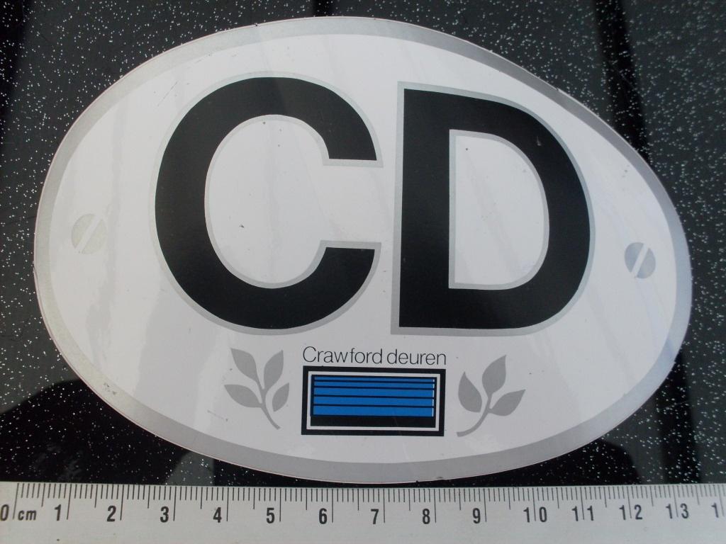 sticker crawford deuren logo CD, Verzenden, Zo goed als nieuw, Merk