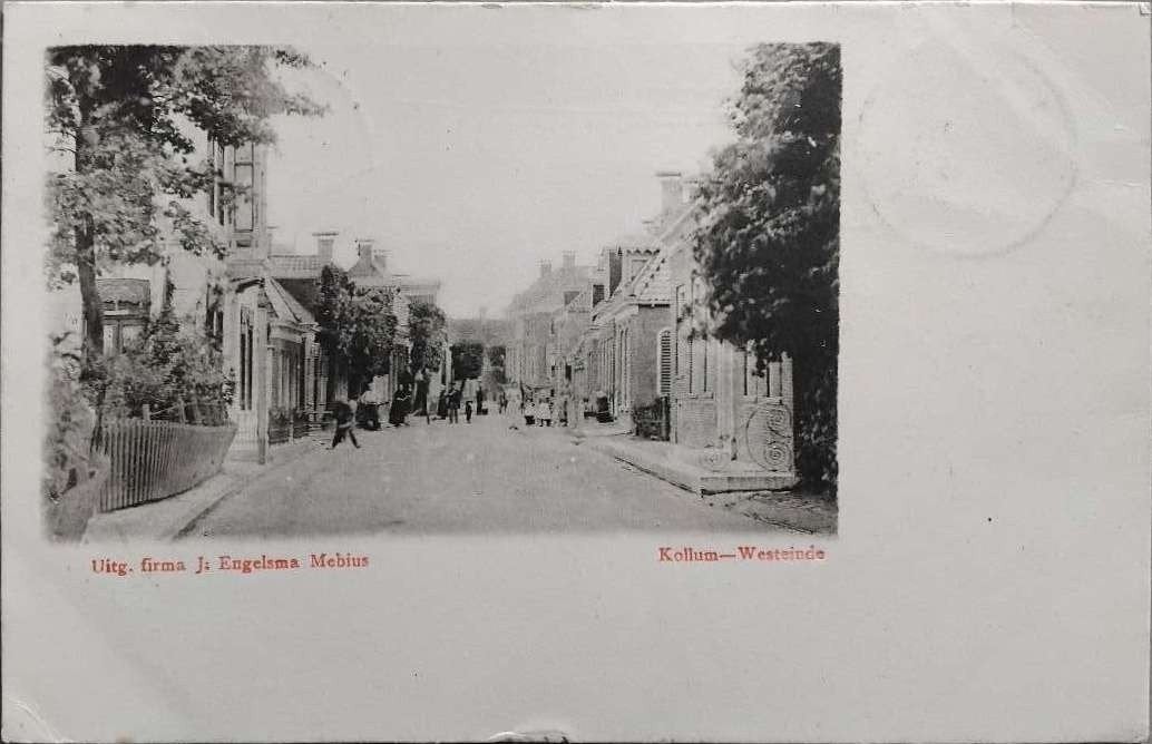 Kollum – Westeinde (Friesland) uit 1902, Ophalen of Verzenden, Voor 1920, Gelopen, Friesland
