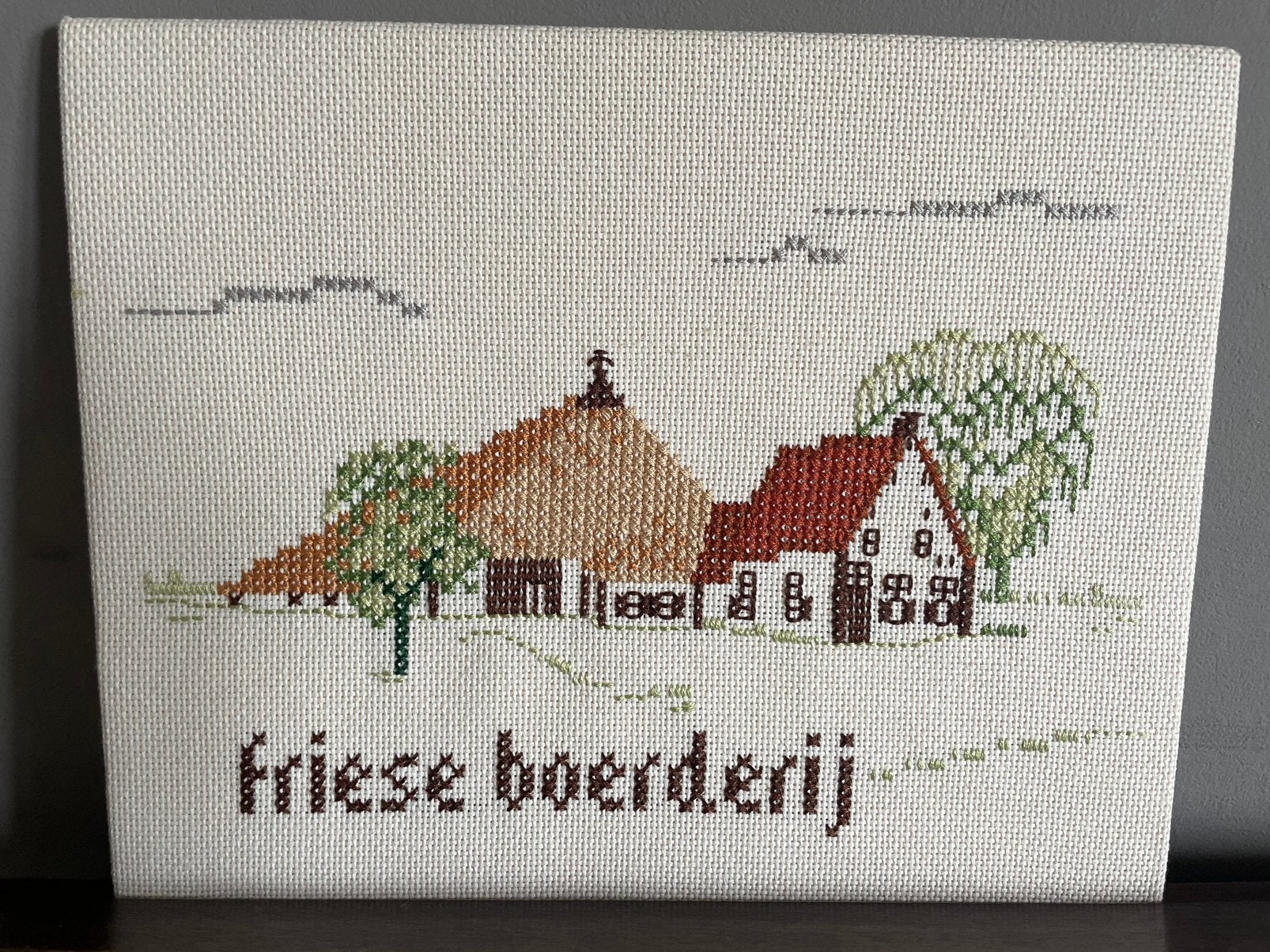 Geborduurde friese boerderij, Ophalen of Verzenden, Overige typen